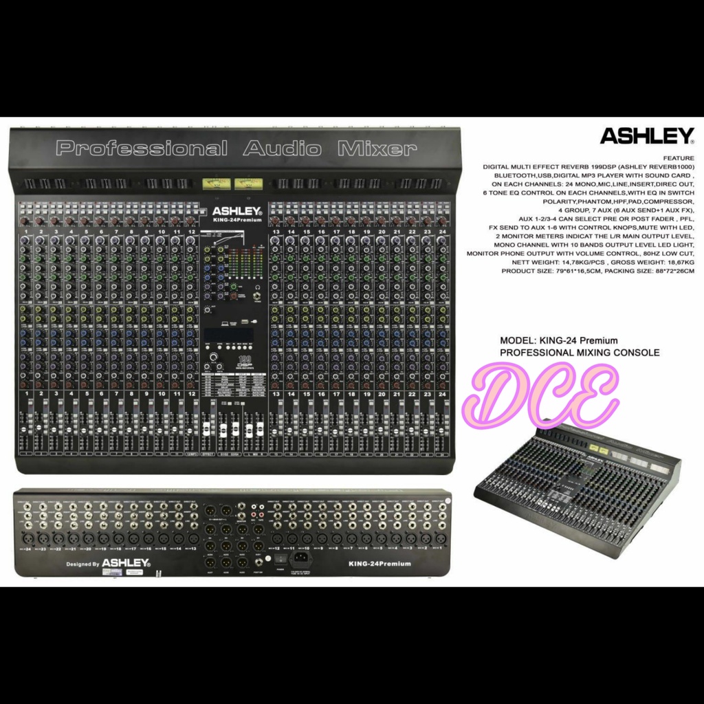 Mixer Audio Ashley King24 Premium King 24 Premium 24Ch Original