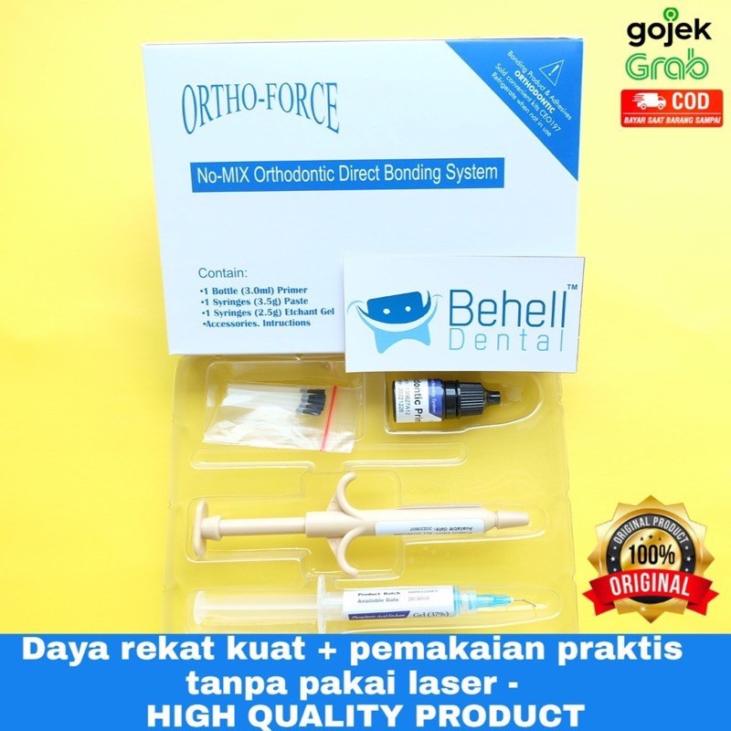 Lem Behel Ortho Force Mini No Mix ori . orthoforce nomix . tanpa laser . no laser / light cure