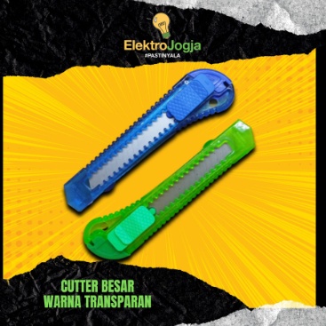 

Pisau Cutter Besar Transparan Bening Murah - Alat Pemotong Tajam