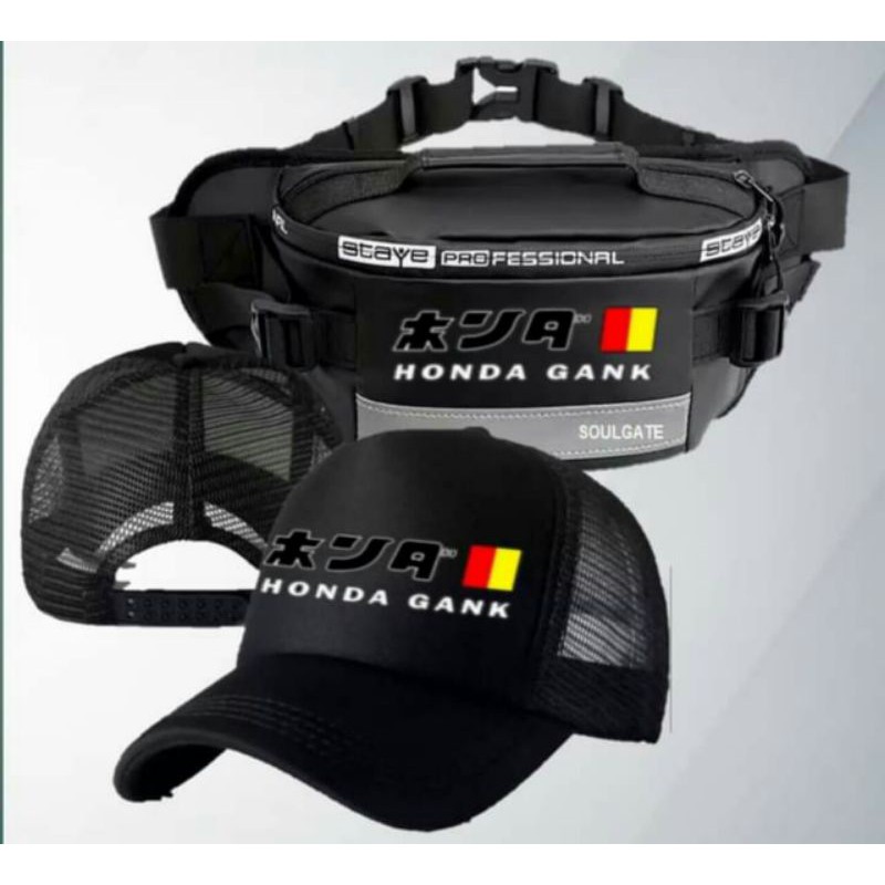 Tas dan Topi HONDA  GANK | FREE STIKER