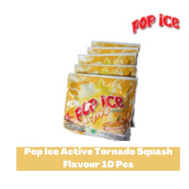 

POP ICE ACTIVE TORNADO SQUASH FLAVOUR 10 SACHET