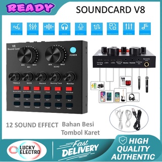 Live Mixer Audio USB External Soundcard Broadcast Microphone V8 Bluetooth