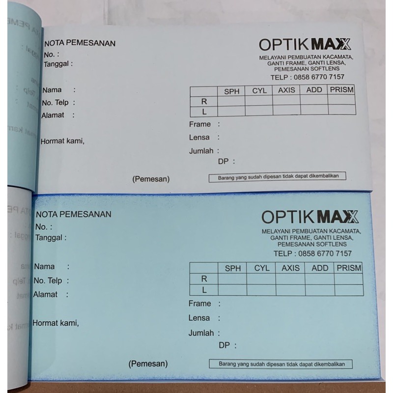 

Cetak Nota Olshop Langsung Tembus Rangkap 3, Nota Laundry, Nota Custom