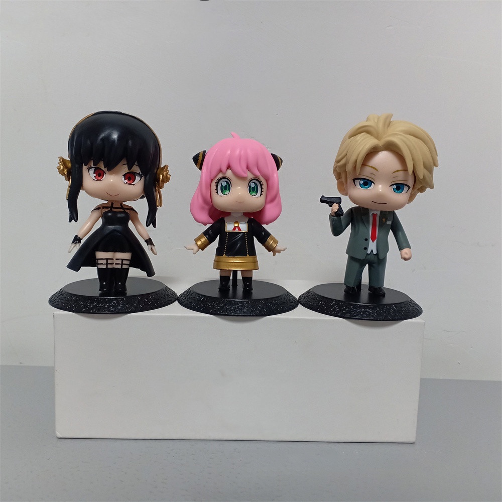 6pcs / set Mainan Action Figure Model Anime Anya Spy X Family Loid Yor Forger Chibi Anua Bahan PVC Untuk Hadiah Anak