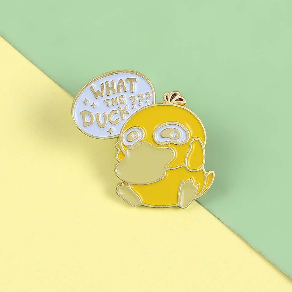 Bros Pin Enamel Bentuk Bebek Kuning Untuk Pria Dan Wanita