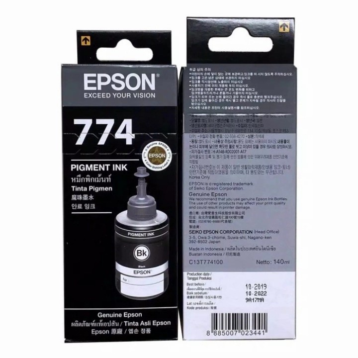 TINTA EPSON 774/T7741 PIGMENT BLACK ORIGINAL