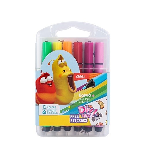

Deli | Felt Pen (Spidol Warna) Larva | 12 & 24 warna | C153