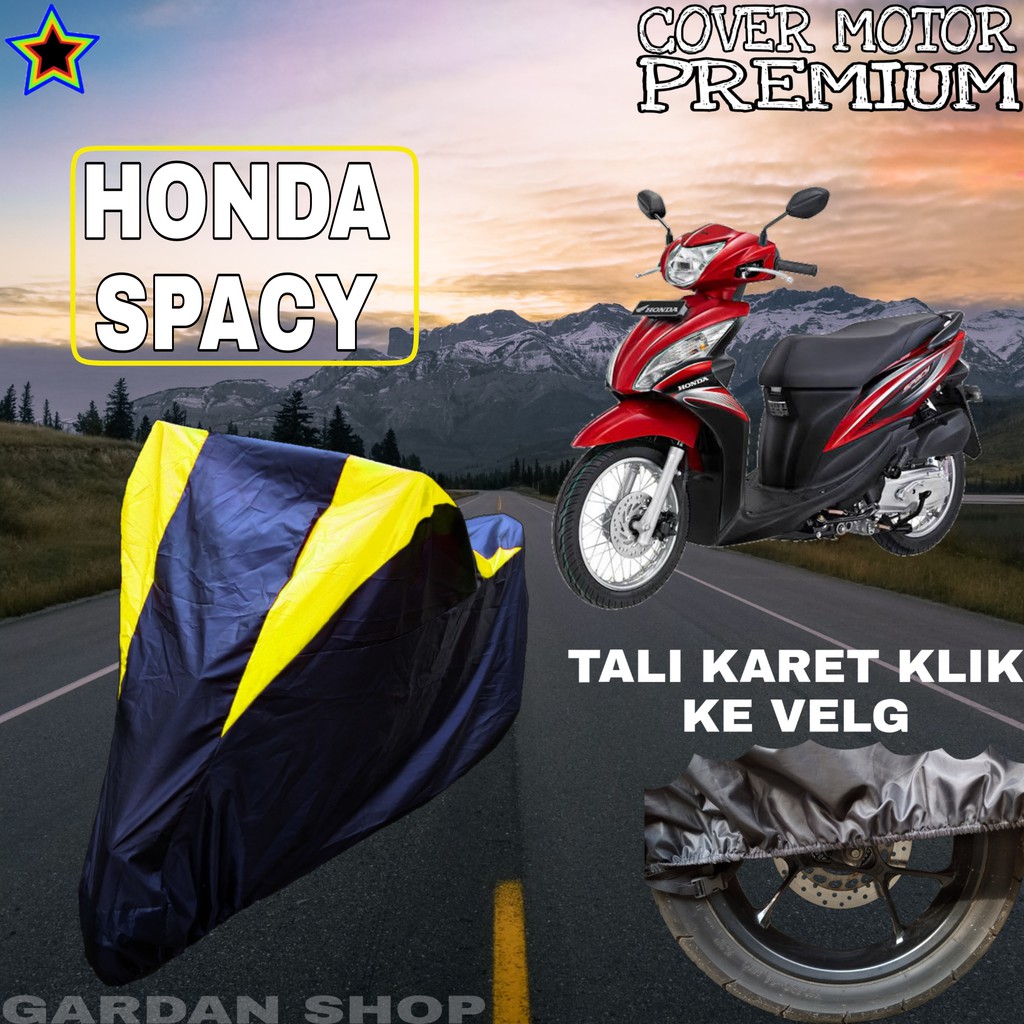 Sarung Motor HONDA SPACY Hitam Kuning Body Cover Penutup Pelindung Motor Honda Spacy PREMIUM