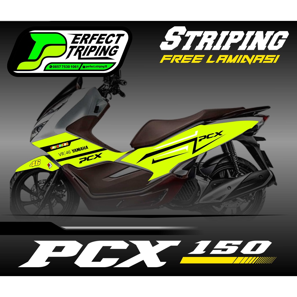 Jual Stiker Striping Motor HONDA PCX 150 / Stiker Variasi List PCX LAMA
