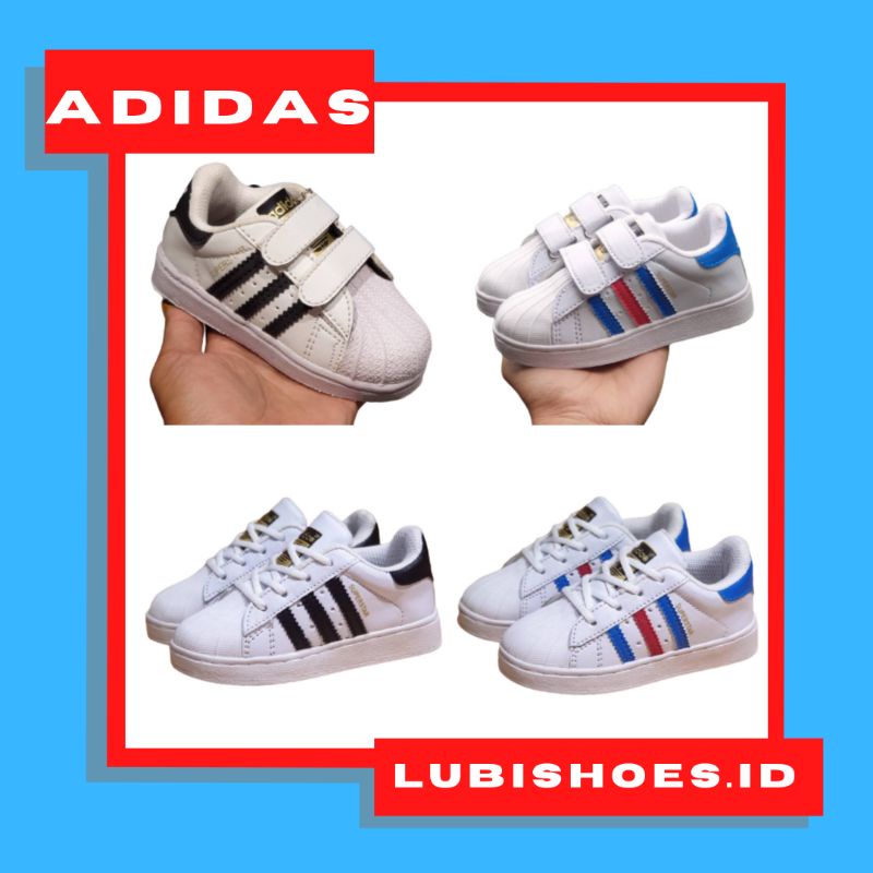 sepatu anak adidas superstar bayi 1 tahun laki laki dan perempuan