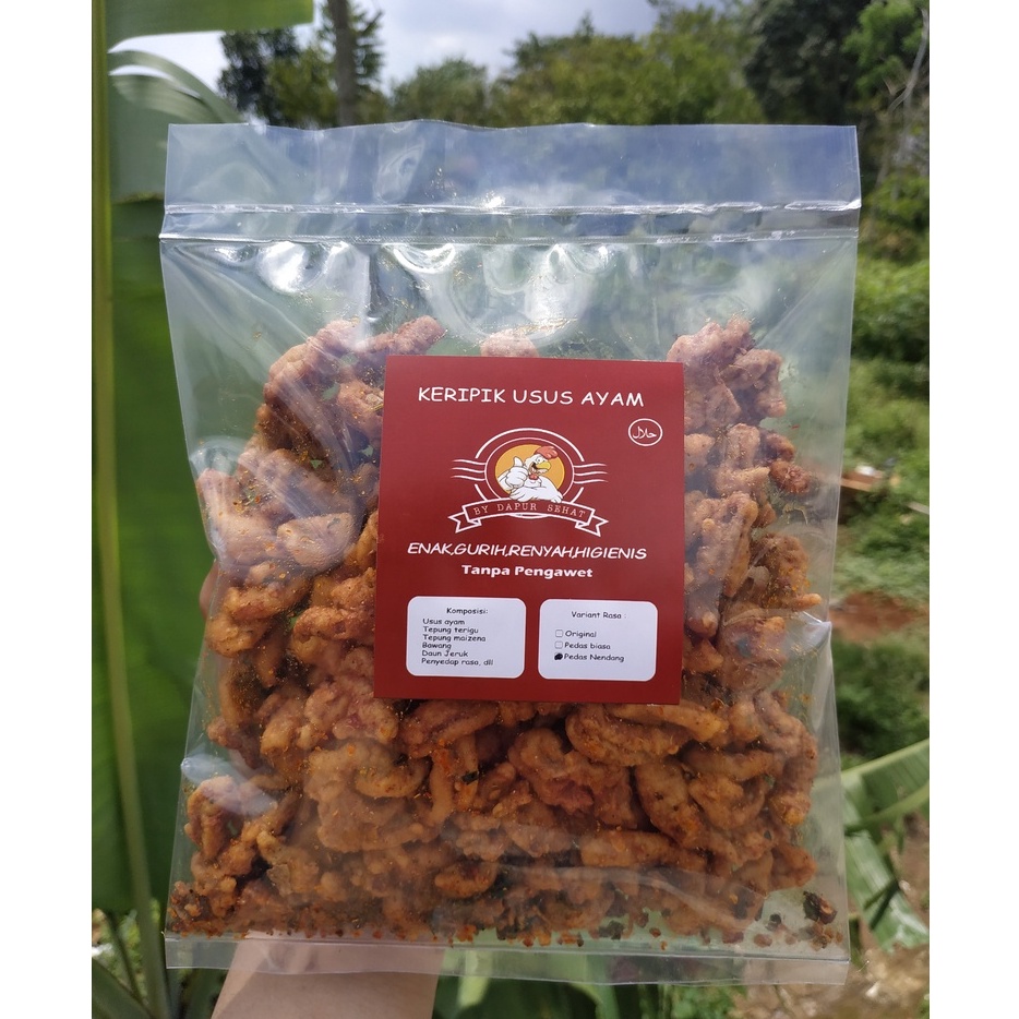 

KRIPIK USUS 250GR / USUS CRISPY / USUS PEDAS DAUN JERUK / KERIPIK USUS AYAM