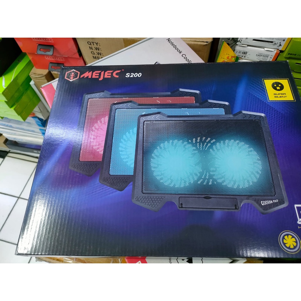 Cooling Pad Kipas Pendingin Laptop Notebook Macbook Stand Dudukan 2Fan