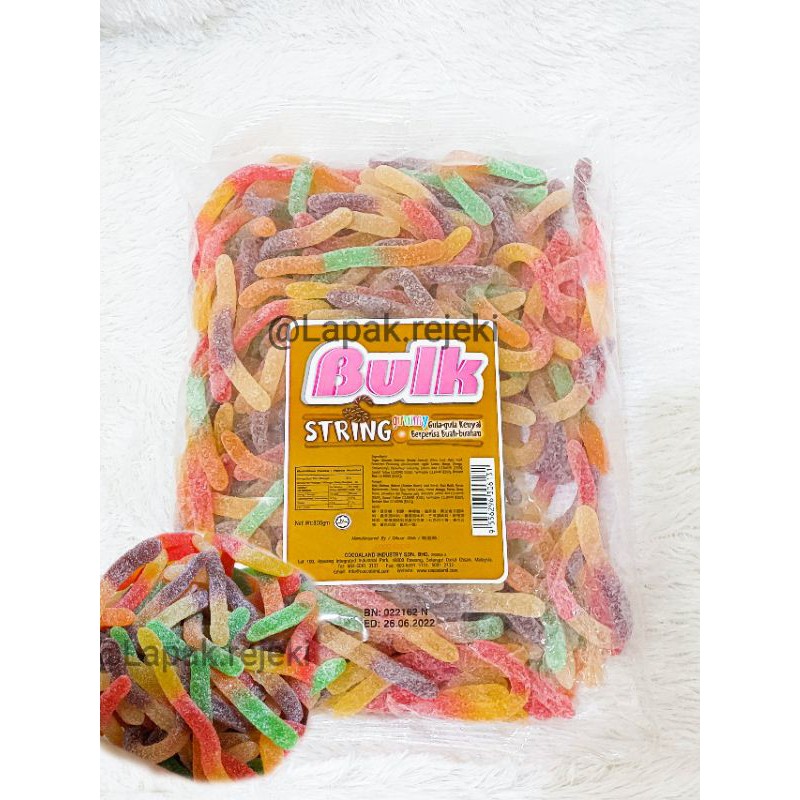 HALAL Permen Gula Kenyal Berperisa Buah / Permen Jelly / Permen Yupi Ular Import Malaysia 800gram