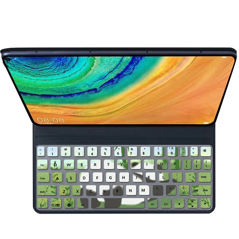 2 in 1 Film Pelindung Debu Motif Kartun Bunga Untuk Keyboard Laptop Hauwei MatePad Pro Tablet 10.8 Inch