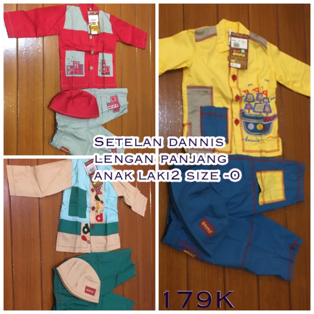 Original dannis anak laki laki size -0
