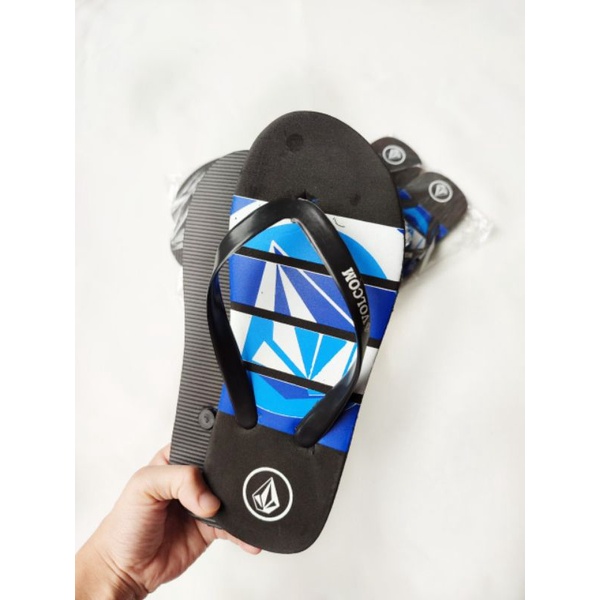 Sandal Jepit Pria Volcom Biru tengah  | Sandal Distro Surfing Casual