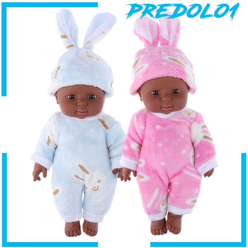 (Predolo1) Mainan Boneka Bayi Reborn Afrika Amerika 30cm Bahan Full Vinyl Untuk Hadiah Natal