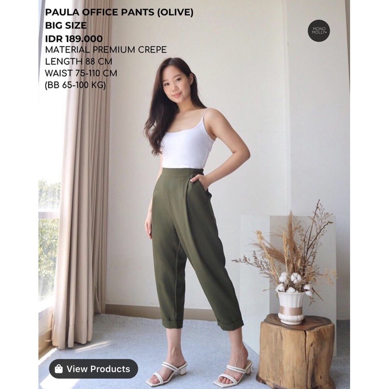 PAULA OFFICE PANTS MONOMOLLY.ID