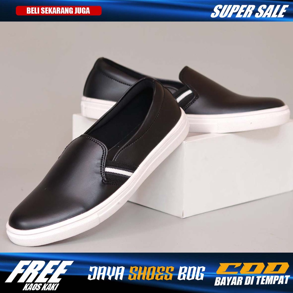 KIEV|Sepatu Slip On Pria Selop Slop Pria Kerja Kantor Semi Formal Kulit Syintetik