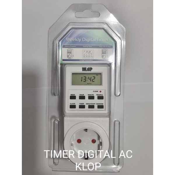 timer digital AC weekly