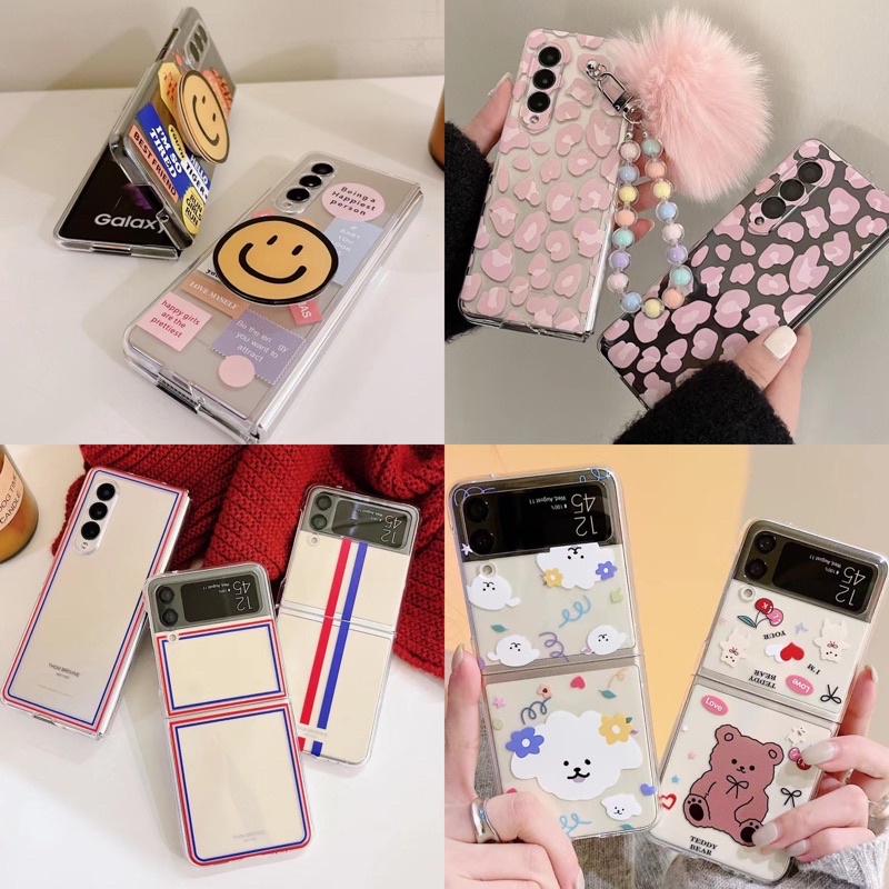 Korean Case Samsung Z Flip 3 Zflip3 Zflip Zfold3 Fold 3 Fold3 [SUPER CUTE]