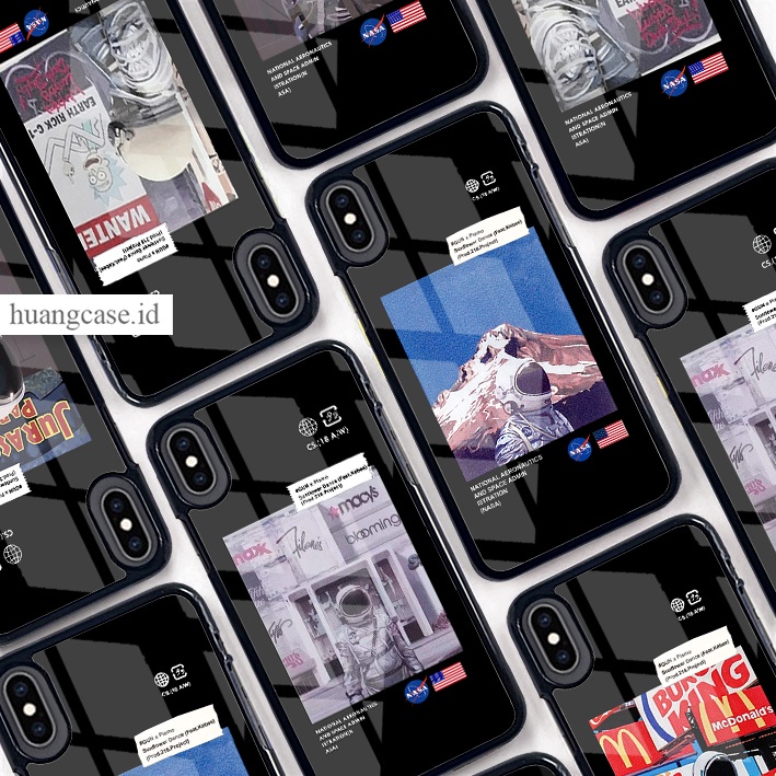 HARDCASE 2D GLOSSY KILAU CASE ASTRONOT NASA TERBARU REALME NARZO 50i 50A C25 C21 C12 C21Y C2 REALME 