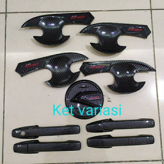 Paket outer handle dan tank cover  Brio 2012 2015  all new brio 2018-2019 carbon