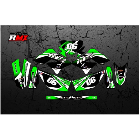 DECAL KLX 150 S/L FULLBODY (016) DEKAL STIKER DTRACKER LAMA 2009 2010 2011 2012 2013 2014 2015 HITAM