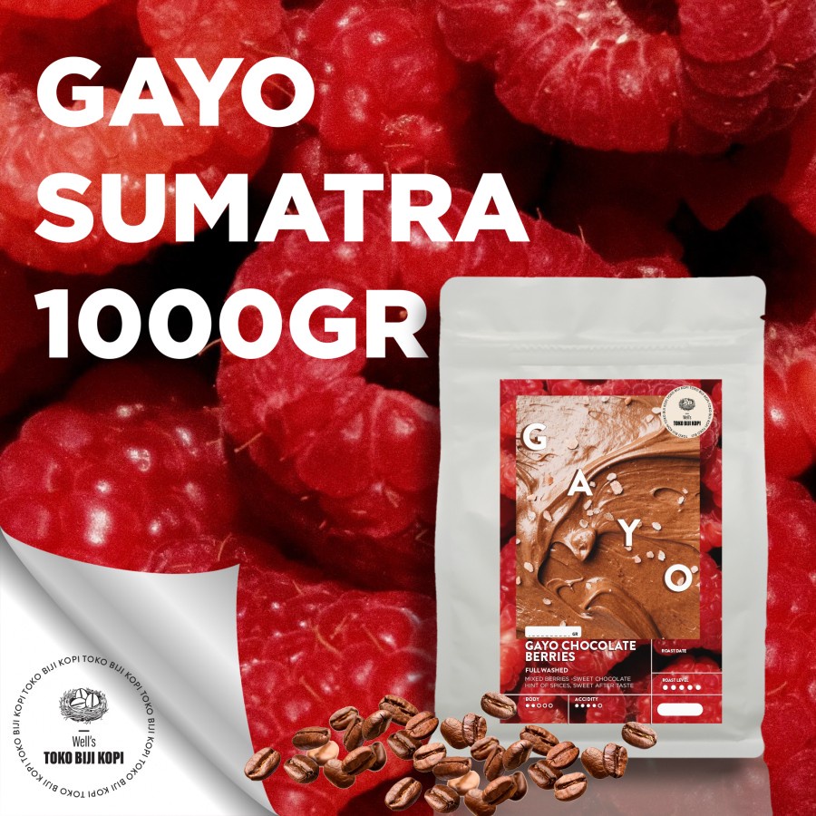 

KOPI ARABIKA GAYO CHOCOLATE BERRIES - ROASTED BEAN ACEH GAYO 1 KG