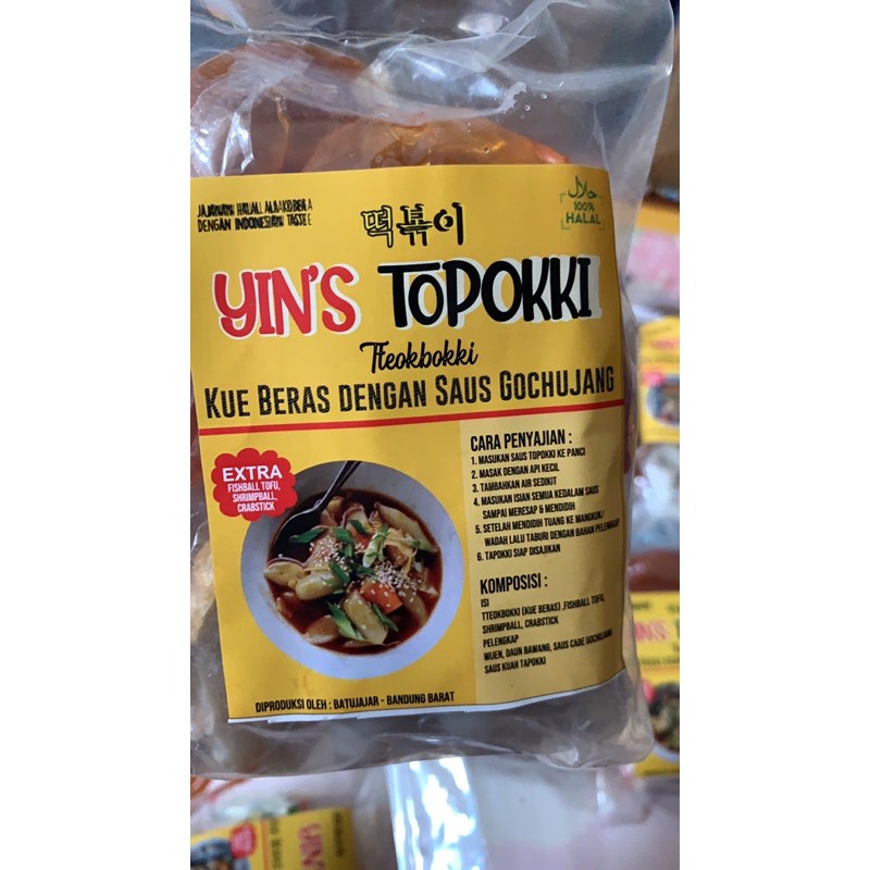 

yin's toppokki topokki teokbokki rabbokki rabokki makanan korea citarasa indonesia asli Bandung