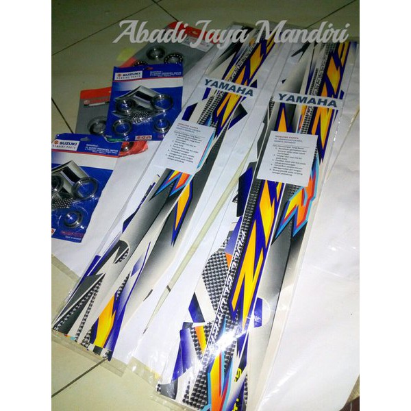 PG01Q STRIPING STIKER SETRIPING FIZR FIZ R F1ZR BIRU ORIGINAL ASLI YAMAHA STOCK LAMA 2003 2004 2005