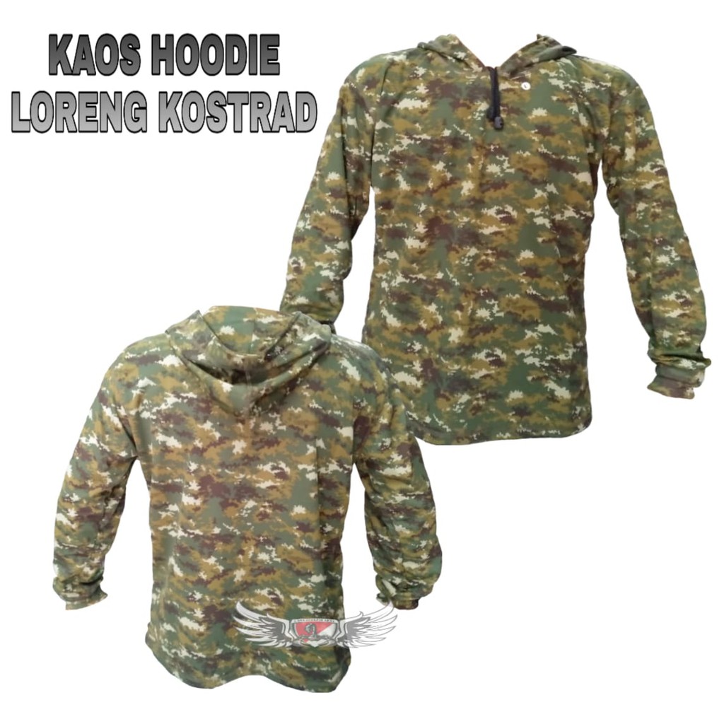 KAOS HOODIE PRIA TNI LORENG KOSTRAD