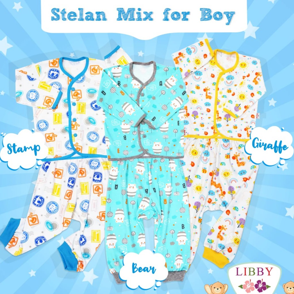 LIBBY MURAH  SETELAN PIYAMA CELANA  PANJANG  SML MIX BATIK  