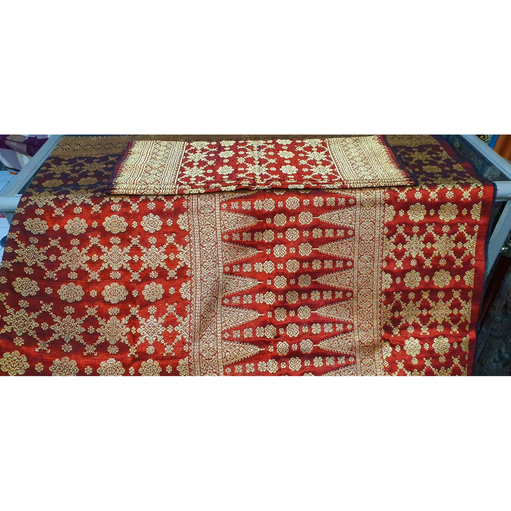 SONGKET PALEMBANG LEPUS BENANG SILVER KRISTAL RANGKAP 2