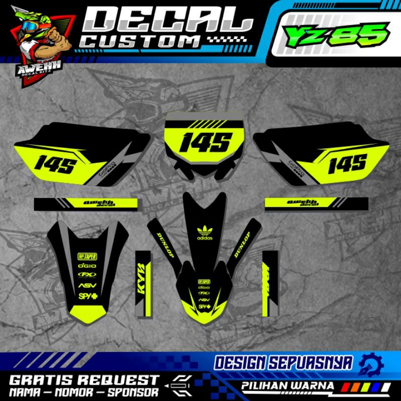 DECAL YZ 85 NEW BEBEK STANDAR STABILO CUSTOM