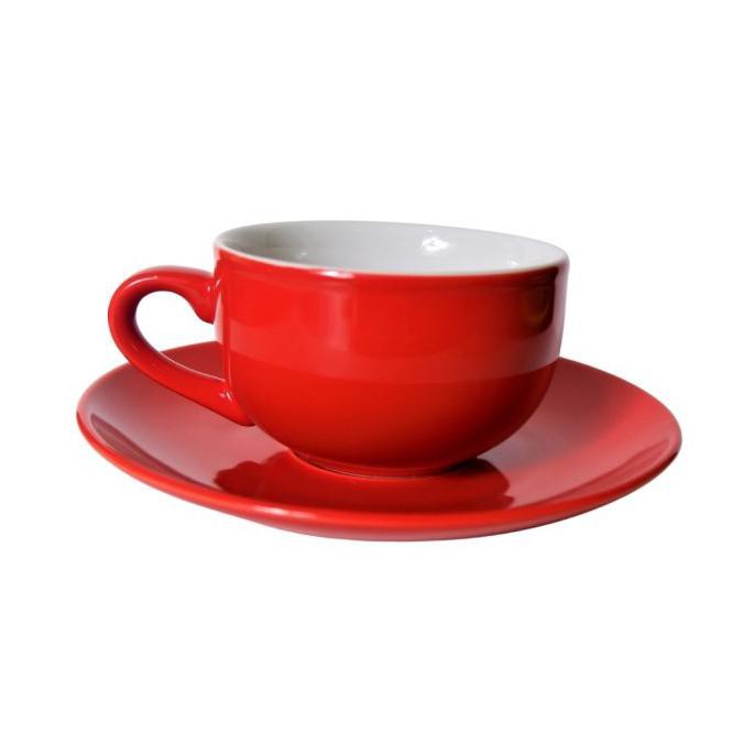 BRESCIA Coffee Cup I Cappucino Cup Porcelain I Cangkir Kopi Susu - Merah