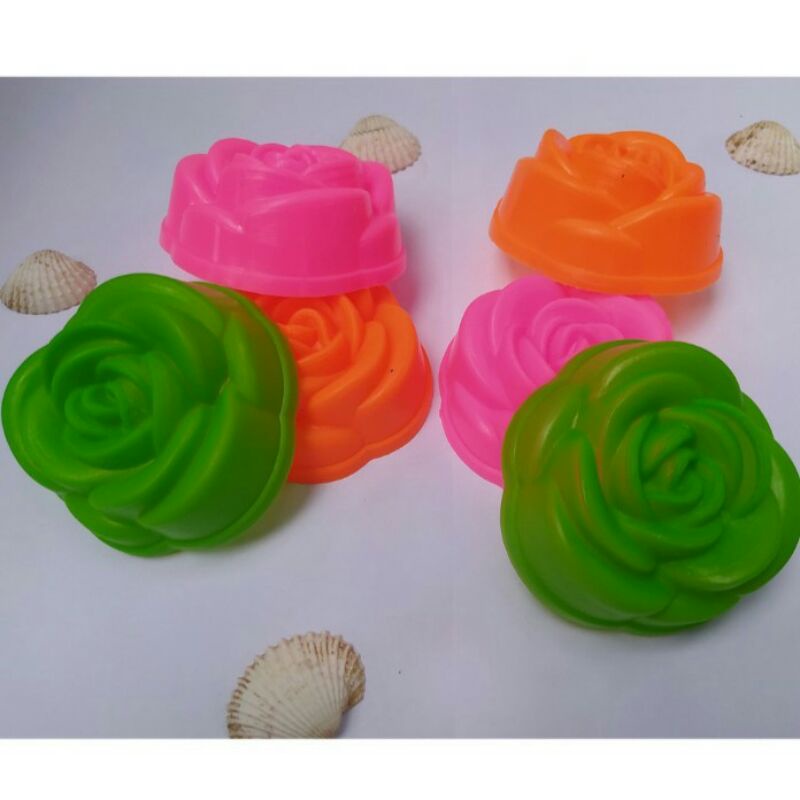 Cetakan kue / Cetakan agar agar jelly / Cetakan kue bunga mawar 12pcs