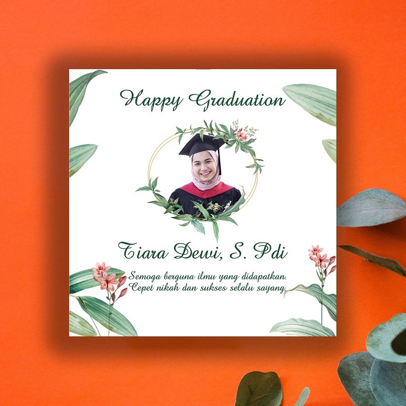 sehari jadi Hadiah Ulang Tahun Kado Wisuda Wedding Custom Foto Media mdf Murah