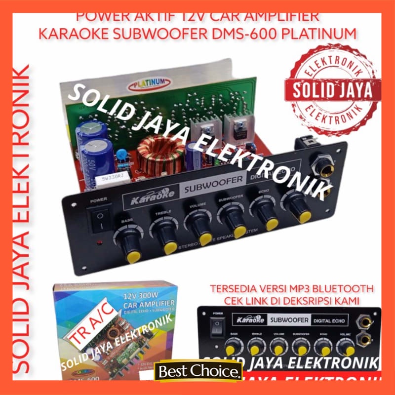 KIT POWER MOBIL 12 VOLT 300 WATT 12V SUBWOOFER CAR AMPLIFIER DMS - 600