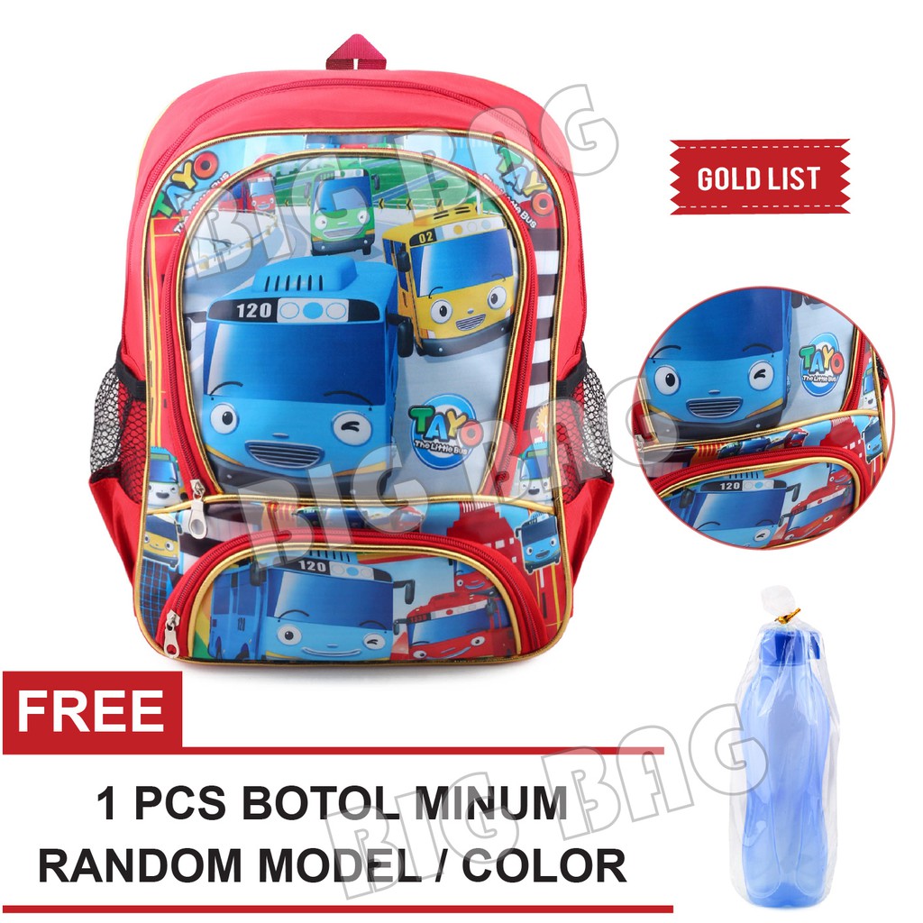 Tas Ransel Anak Laki Laki Karakter - ALPHA.RTM + FREE Botol Minum