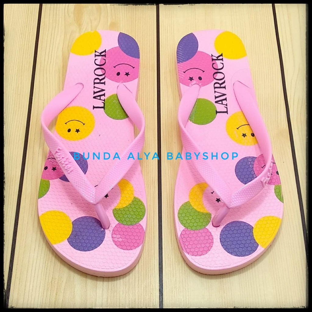 Sendal Jepit Wanita Karet IMPORT Karet PINK Size 36 - 40 Elastis Lentur - Sandal Jepit Cewek AntiLicin SMILE Empuk