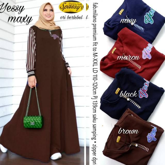Gamis yessy sporty KEKINIAN ORI BY SPASSY