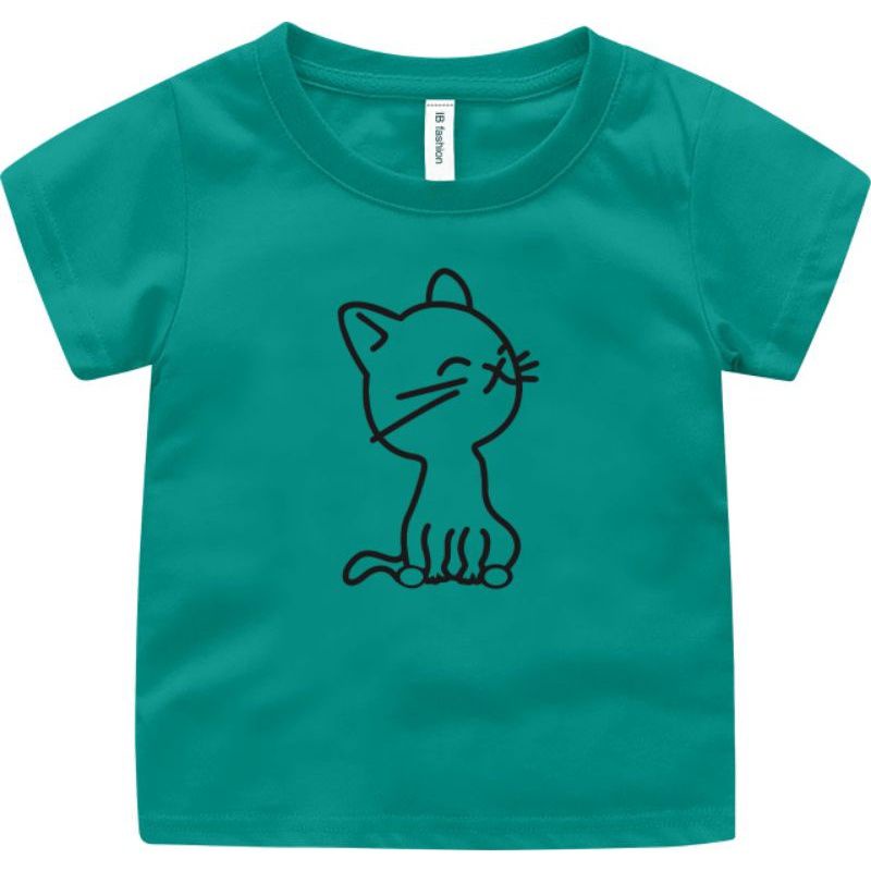 Kaos Baju Anak Perempuan Umjur 2 Sampai 15 Tahun Atasan Tshirt Cewe Murah Motif  Cute Cat Size S M L XL XXL Uxlo Fashion