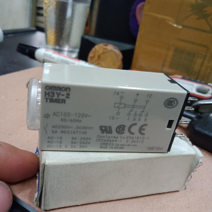 TIMER OMRON H3Y-2 3MIN 3 MENIT 110VAC/H3Y-2 110VAC 3MIN 3MENIT ORI Murah