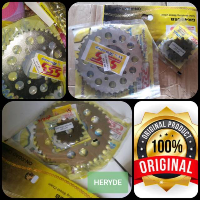 GEAR SET SSS NINJA 150 NINJA R RR TEBAL 428 RANTAI 130 L GOLD GIR 13 14 15 16 38 39 40 41 42 43 44
