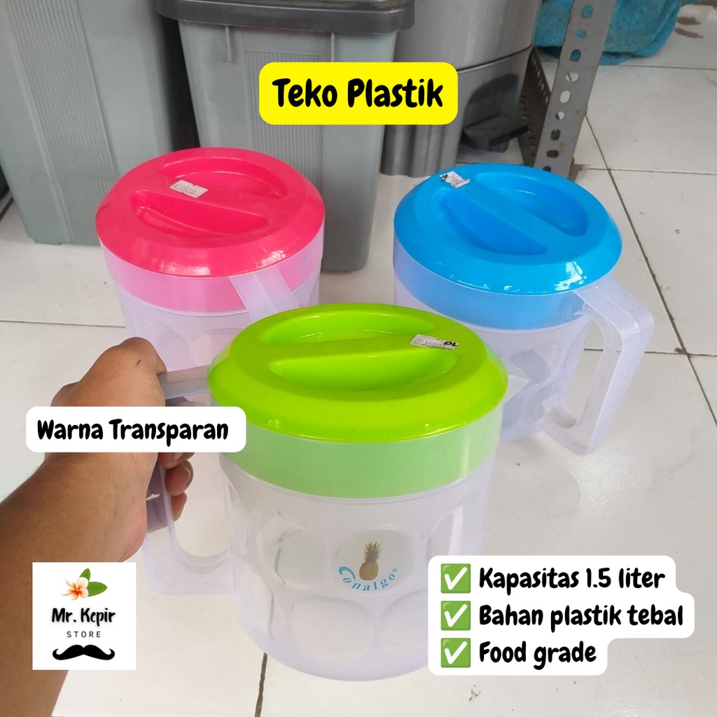 Teko Plastik Kecil 1.5 Liter Tebal / Ceret / Morong / Wadah Air Minum / Tempat Es / Eskan Mini / Wat