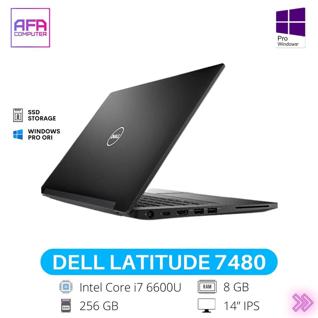 DELL LATITUDE 7480 I7 6600U 8GB 512GB + WINDOWS 10 PRO ORI RETAIL