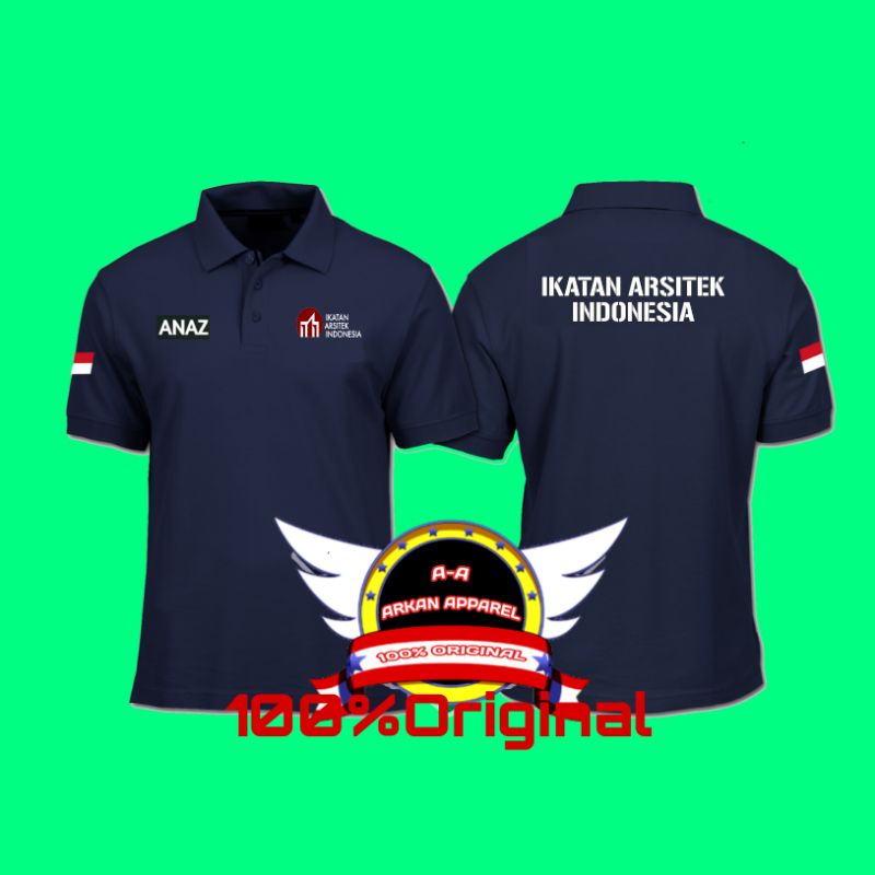 KAOS KERAH POLO SHIRT IKATAN ARSITEK INDONESIA KAOS WANGKI ARSITEK PREMIUM