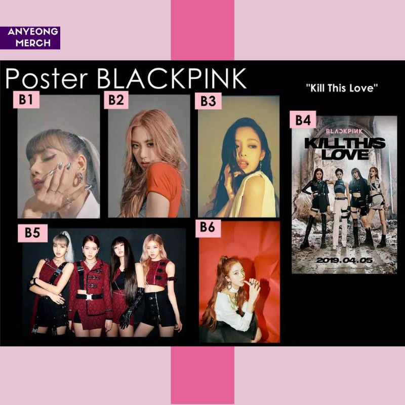 POSTER BLACKPINK KILL THIS LOVE LISA JISOO ROSE JENNIE KPOP