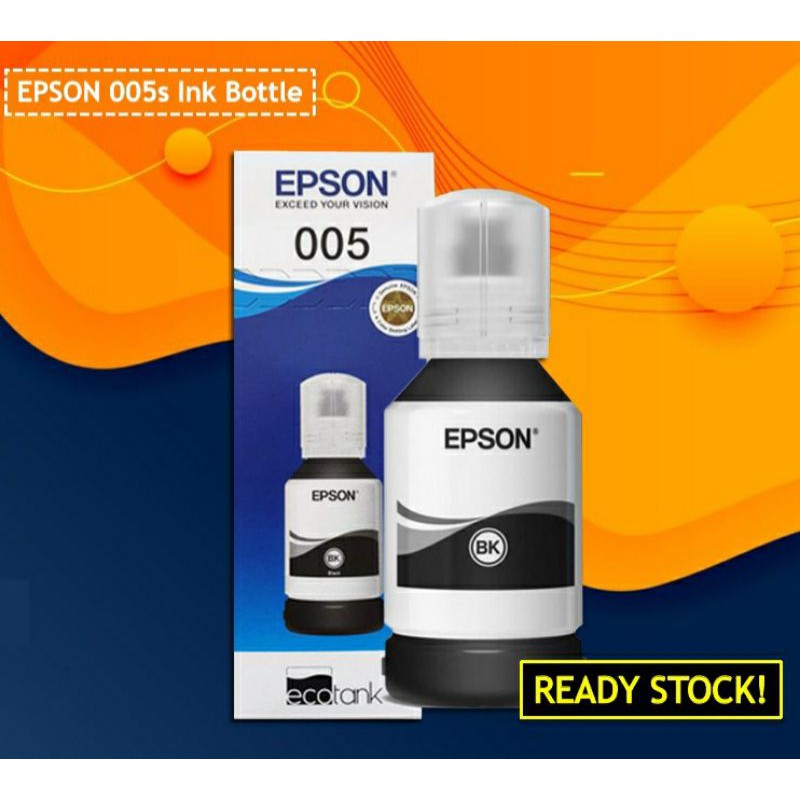 Tinta Epson 005 Black Original untuk M1110, M1120, M1140M1180, M2140, M3140 M3170, M3180